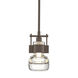 Cuff 1 Light 4 inch White Mini Pendant Ceiling Light, Small