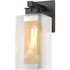 Polaris 1 Light 13.9 inch Coastal Black and Coastal Silver Outdoor Sconce, Medium