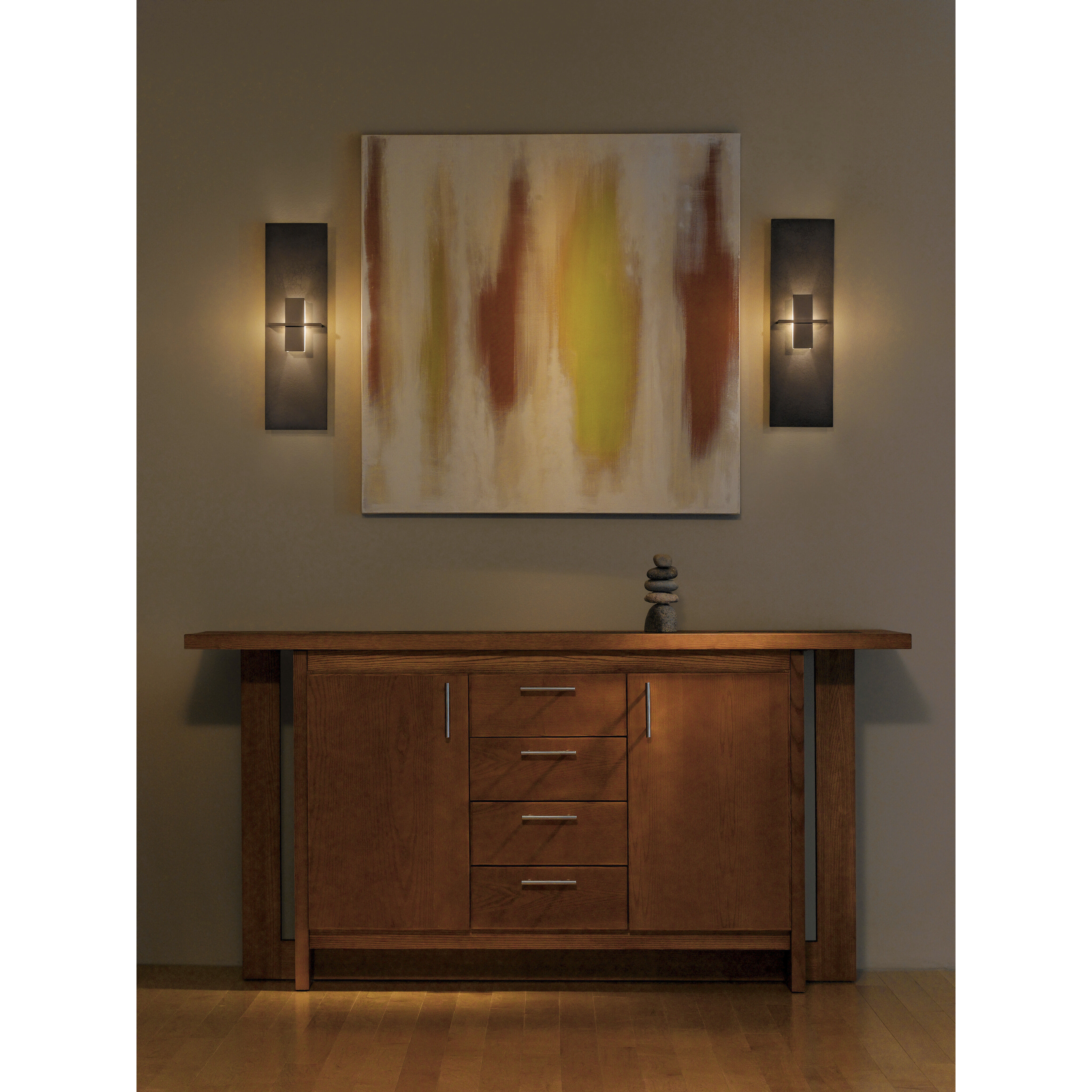 Aperture 1 Light 6.5 inch Dark Smoke ADA Vertical Sconce Wall Light in White Art