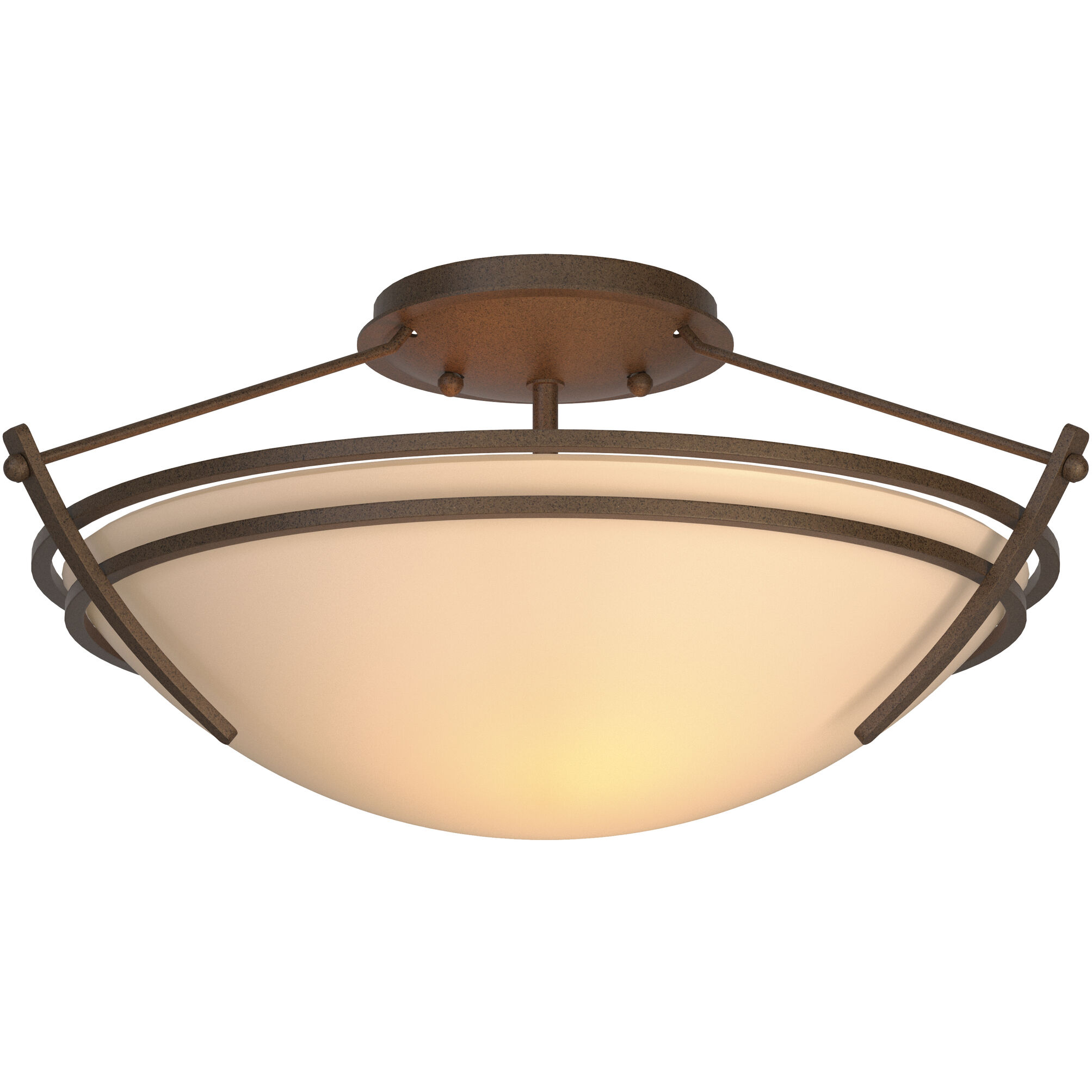 Presidio Tryne 2 Light 16.4 inch Bronze Semi-Flush Ceiling Light in Sand, Small