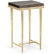Wick 27 X 16 inch Modern Brass Side Table in Maple Espresso