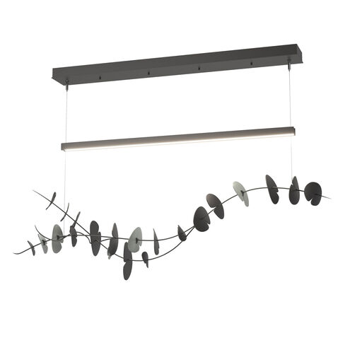 Lily LED 41.1 inch Black and Vintage Platinum Pendant Ceiling Light in Black/Vintage Platinum