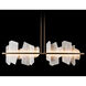 Volterra Linear Pendant Ceiling Light in Soft Gold