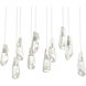 Luma 10 Light 44.5 inch Vintage Platinum Pendant Ceiling Light, Long