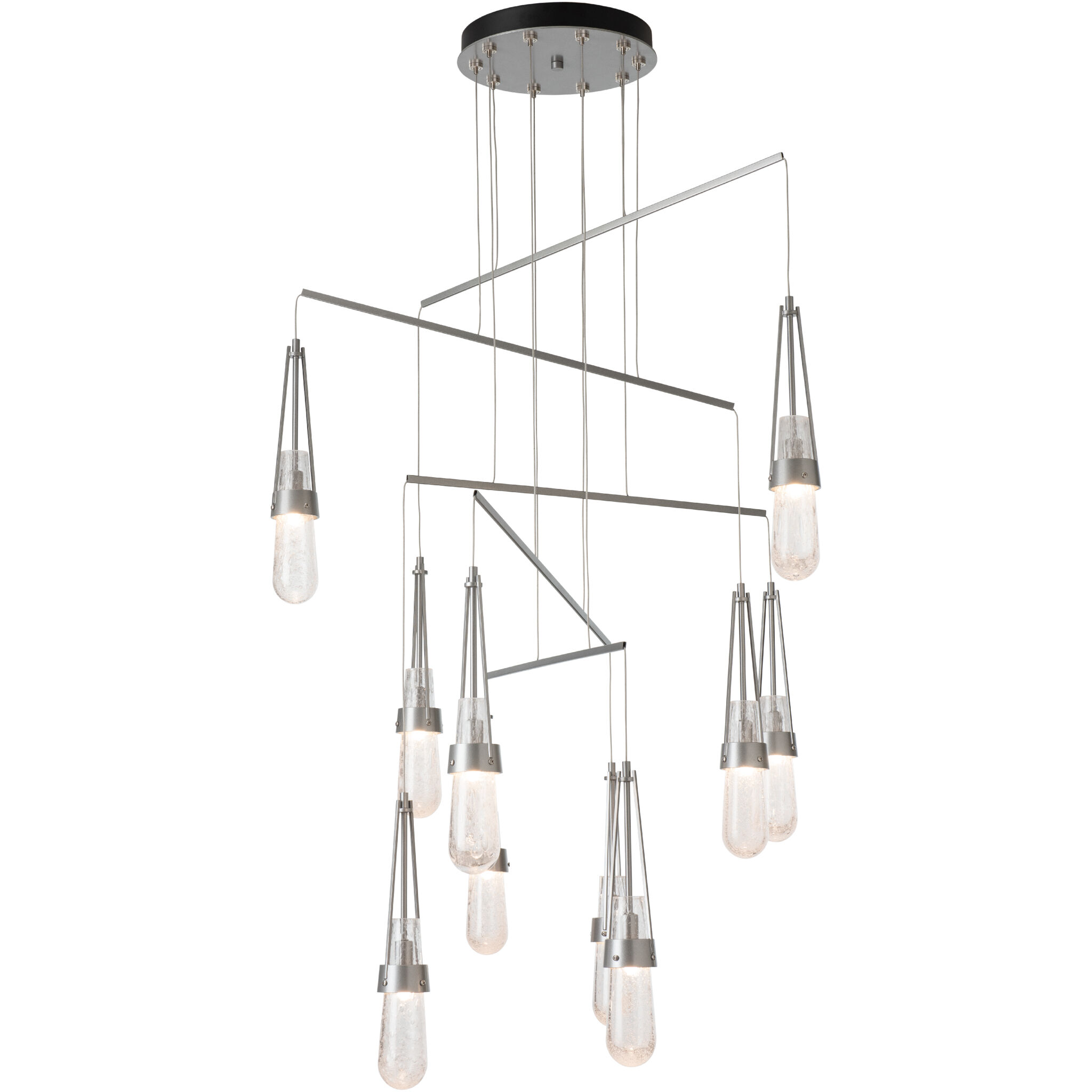 Link 10 Light 35 inch Bronze Mobile Pendant Ceiling Light in Clear with White Threading