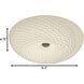 Swirled 2 Light 15.5 inch Chrome Flush Mount Ceiling Light