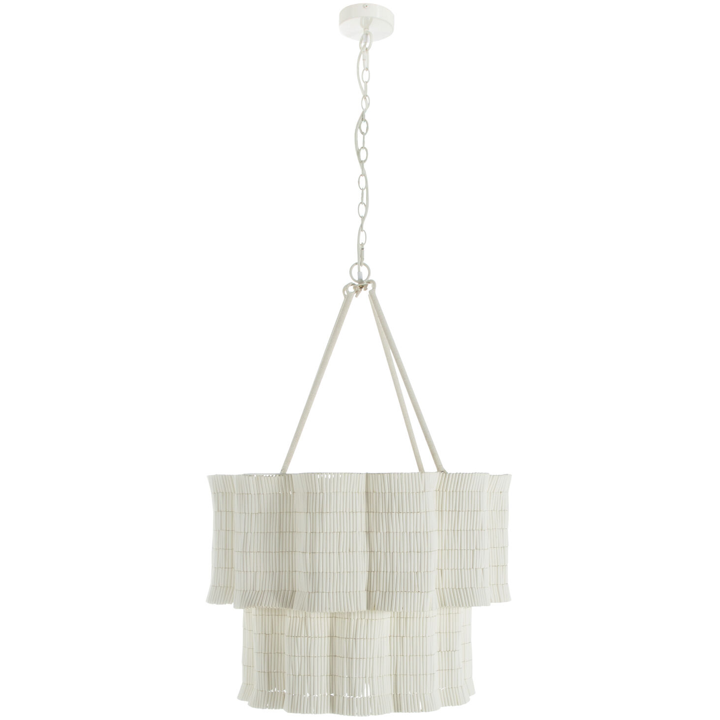 Mimi 4 Light 29.25 inch Winter White / Natural Chandelier Ceiling Light