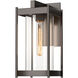 Hubbardton Forge Cela 1 Light 13.6 inch Coastal Bronze Outdoor Sconce in Clear, Medium 302021-1005 - Open Box