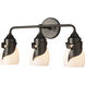 Lapas 3 Light 20.3 inch Oil Rubbed Bronze Bath Sconce Wall Light in Opal