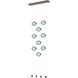Abacus LED 22.3 inch Dark Smoke Ceiling-to-Floor Pendant Ceiling Light in Cool Grey