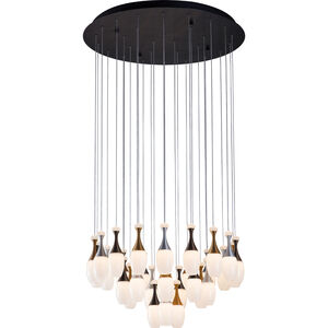 La Botella 29 Light 30 inch Deep Taupe / Brushed Aluminum / Brushed Gold Chandelier Ceiling Light