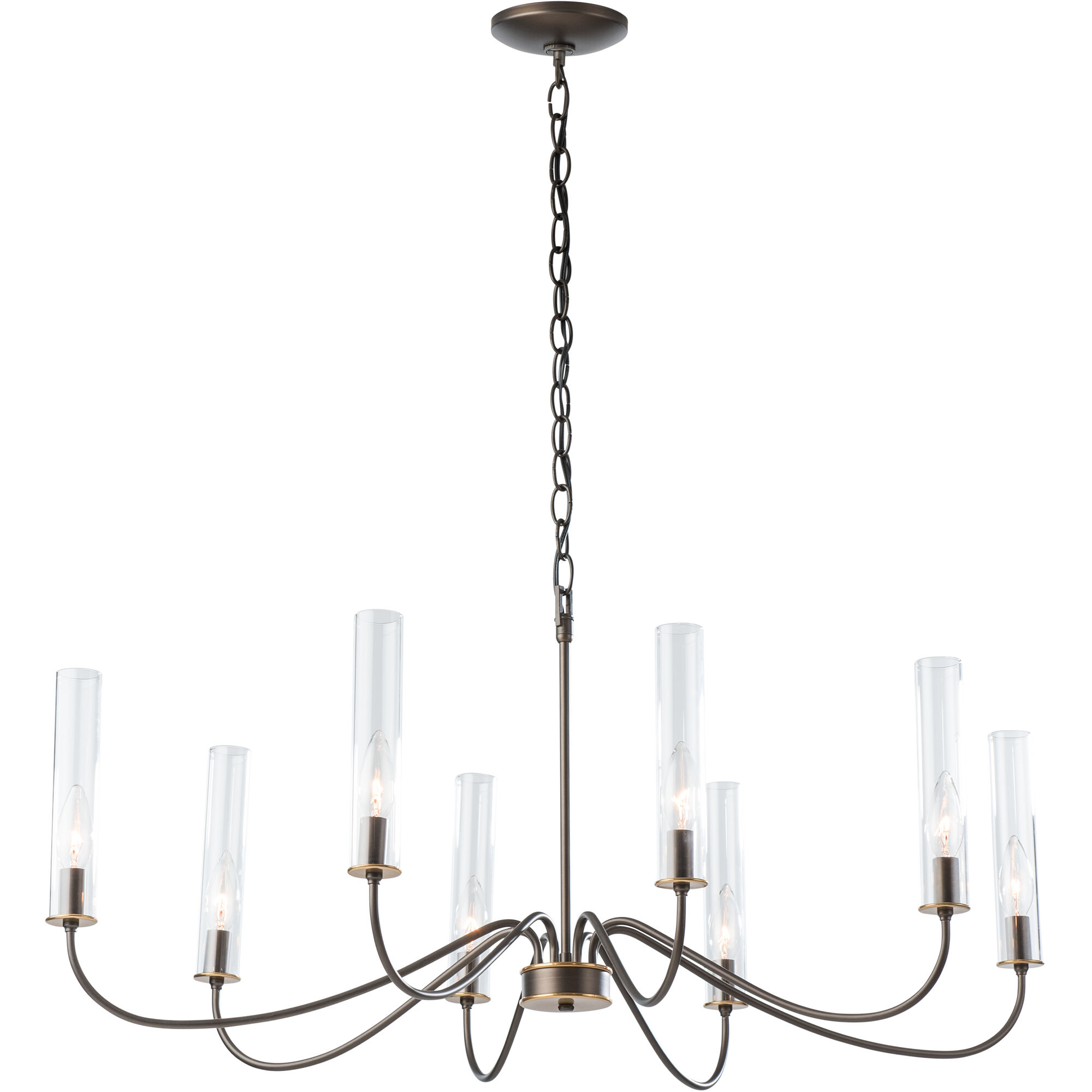 Grace 8 Light 23.7 inch Dark Smoke Chandelier Ceiling Light