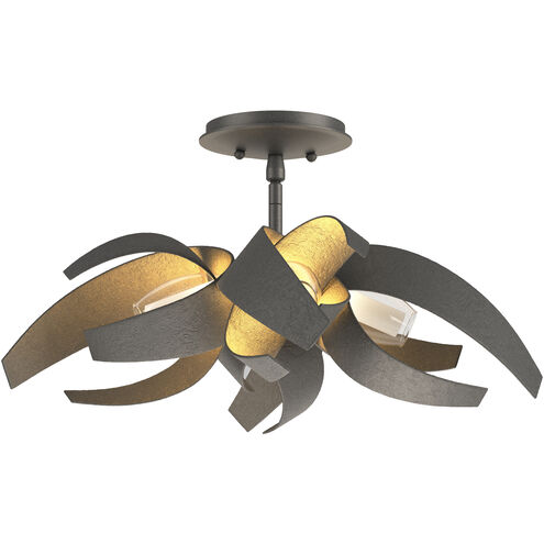 Corona 4 Light 19.6 inch Natural Iron Semi-Flush Ceiling Light