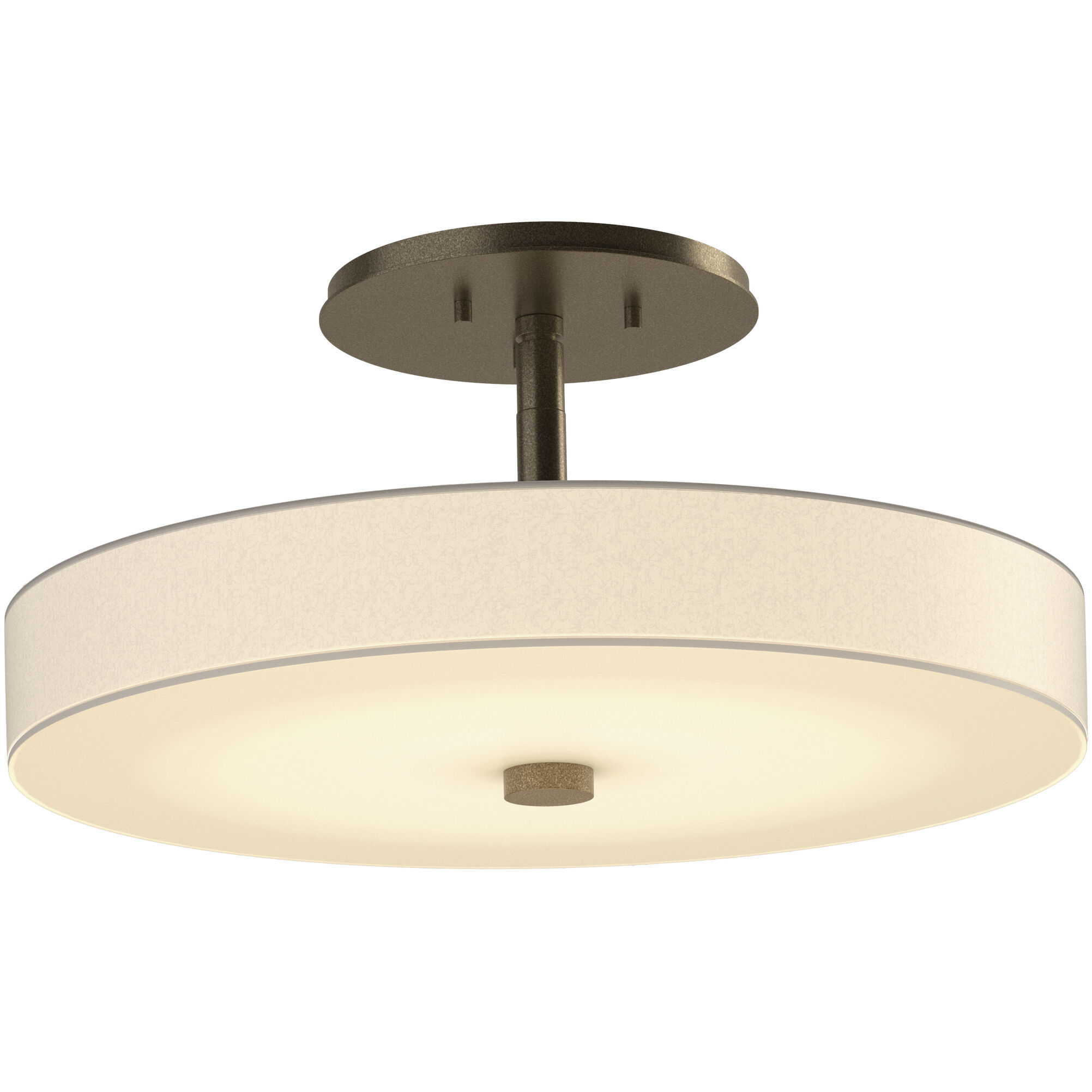 Disq LED 15 inch Soft Gold Semi-Flush Ceiling Light