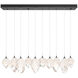 Chrysalis 10 Light 10.1 inch Black Pendant Ceiling Light in White Crystal