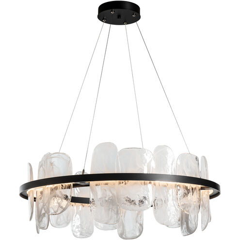 Vitre LED 38 inch Black Pendant Ceiling Light, Circular