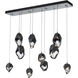 Chrysalis 10 Light 10.1 inch Sterling Pendant Ceiling Light in Black Crystal