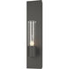 Pillar 1 Light 4.3 inch Natural Iron ADA Sconce Wall Light in Seeded Clear