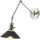 Henry 1 Light 9.2 inch Sterling and Black Sconce Wall Light in Sterling/Black