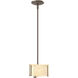 Exos Delta 1 Light 8 inch White Mini Pendant Ceiling Light in Amber Swirl