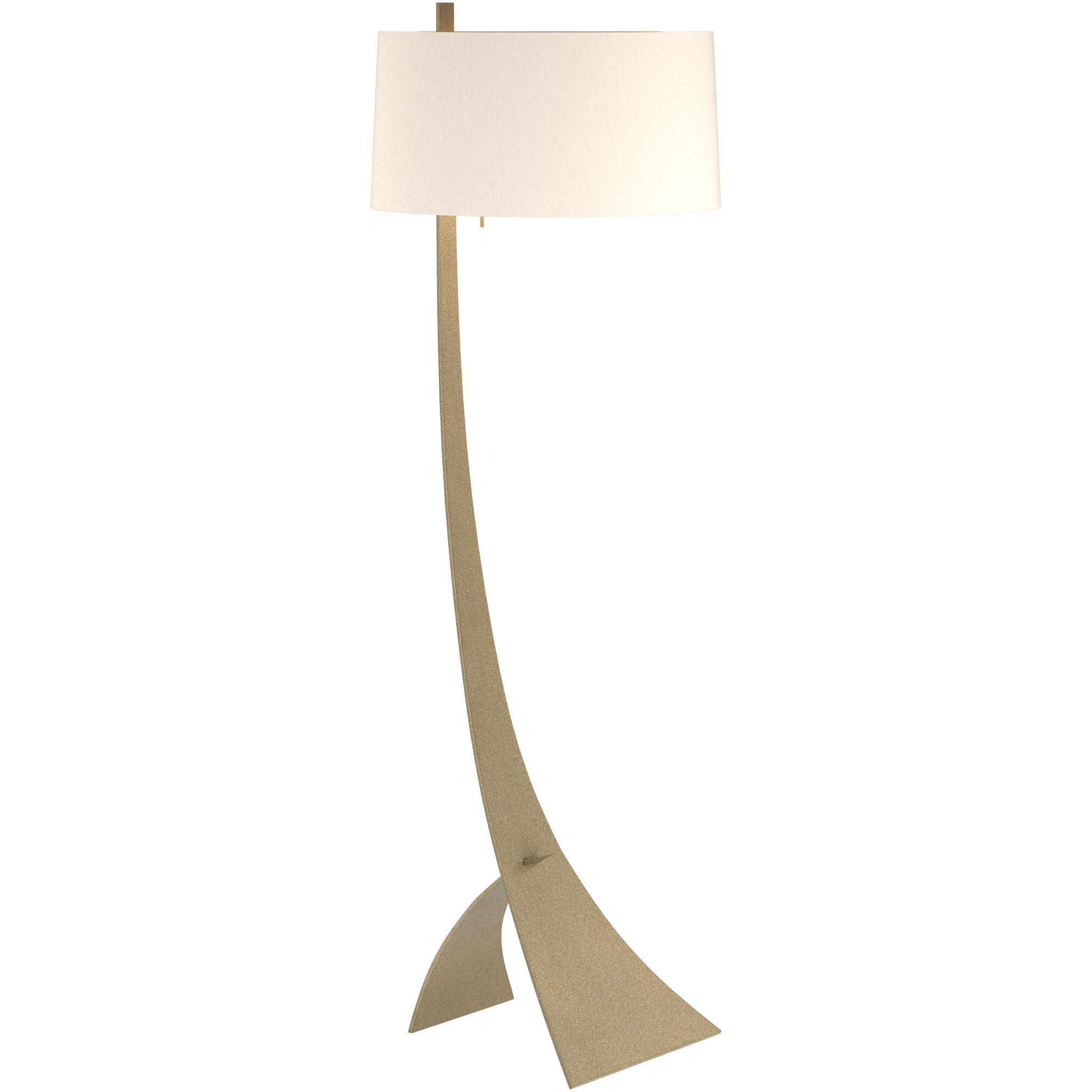 Stasis 58.5 inch 150 watt Soft Gold Floor Lamp Portable Light in Flax
