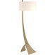 Stasis 58.5 inch 150 watt Soft Gold Floor Lamp Portable Light in Flax