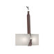 Saratoga 2 Light 16 inch Black and Polished Nickel Sconce Wall Light in Leather British Brown, Black/Polished Nickel, Flax