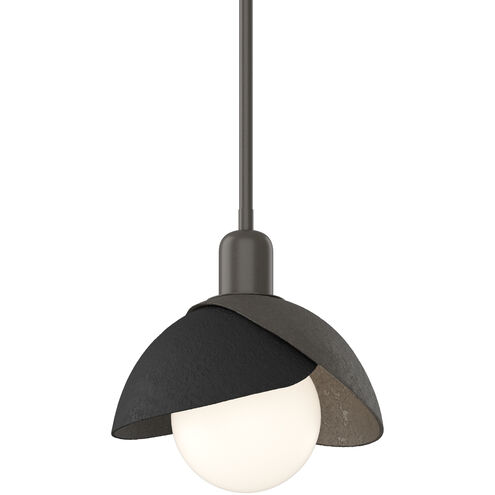 Brooklyn 1 Light 9.4 inch Dark Smoke and Black Mini Pendant Ceiling Light in Dark Smoke/Black