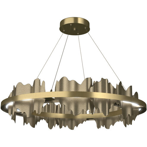 Hildene LED 38 inch Modern Brass and Soft Gold Pendant Ceiling Light in Modern Brass/Soft Gold, Circular