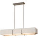 Exos 4 Light 46.6 inch Dark Smoke Pendant Ceiling Light in Natural Anna/Flax