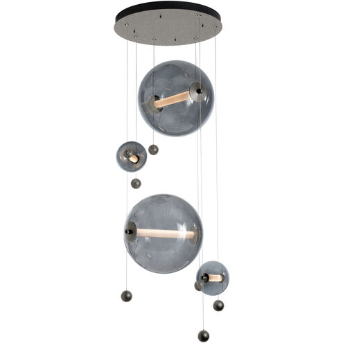 Abacus LED 19.8 inch Natural Iron Pendant Ceiling Light in Cool Grey, Round