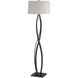 Almost Infinity 59.5 inch 150 watt Black Floor Lamp Portable Light in Flax