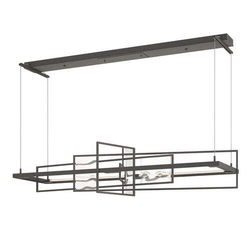 Summer LED 54.2 inch Natural Iron and Aqualite Glass Pendant Ceiling Light in Natural Iron/Aqualite