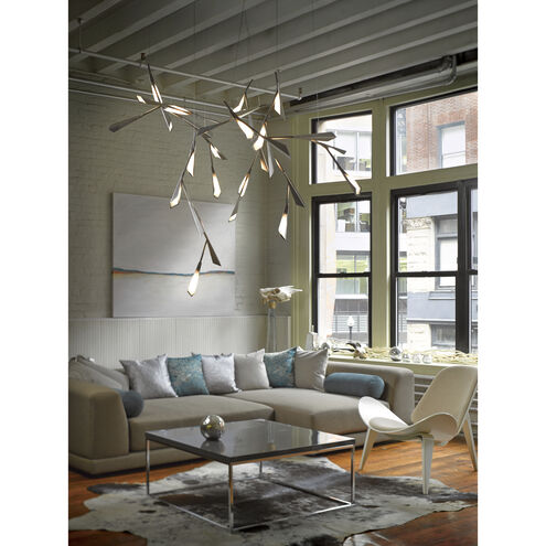 Quill LED 33.9 inch Bronze with Black Pendant Ceiling Light in Bronze/Black