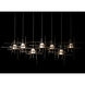 Tura 7 Light 53.6 inch Dark Smoke Pendant Ceiling Light, Rectangular
