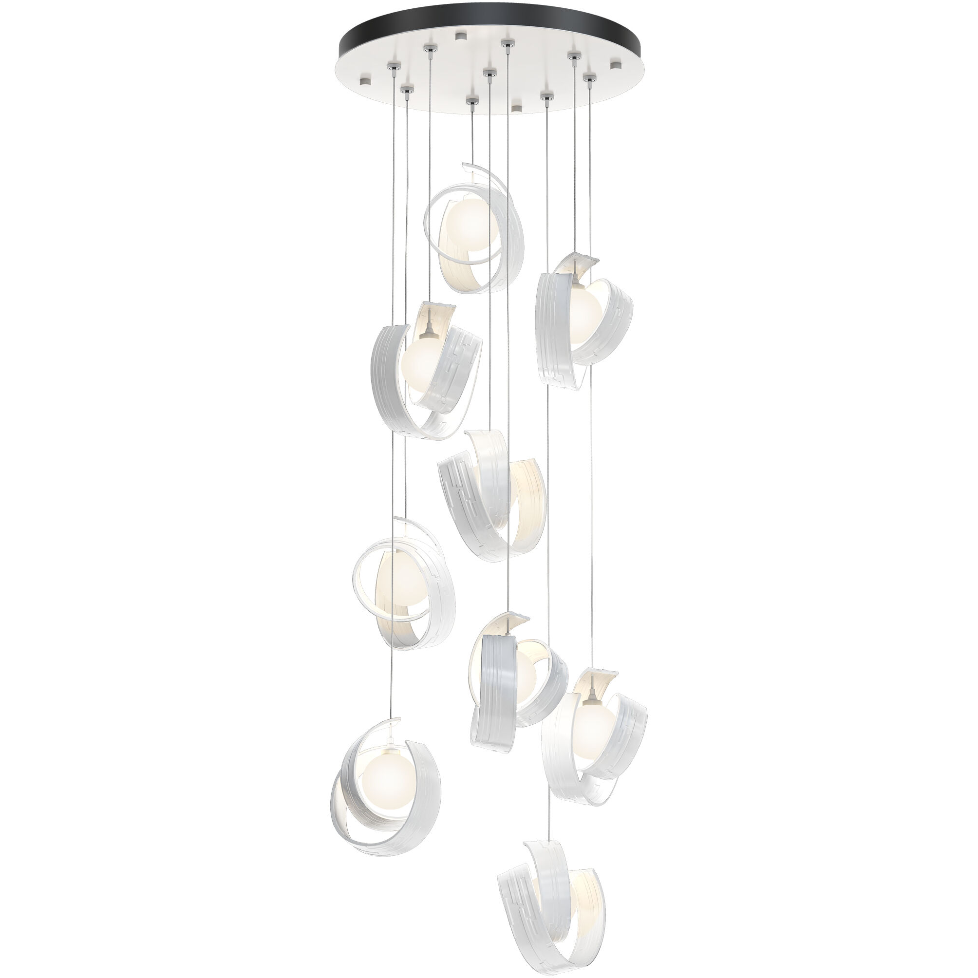 Riza 9 Light 21.1 inch White Pendant Ceiling Light