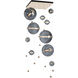 Abacus LED 35.5 inch Soft Gold Pendant Ceiling Light in Cool Grey, Square