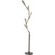 Quill 76.8 inch 25.00 watt Sterling with Bronze Torchiere Portable Light in Sterling/Bronze