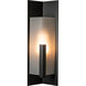 Summit 1 Light 27.3 inch Coastal Black Outdoor Sconce in Frosted, Medium