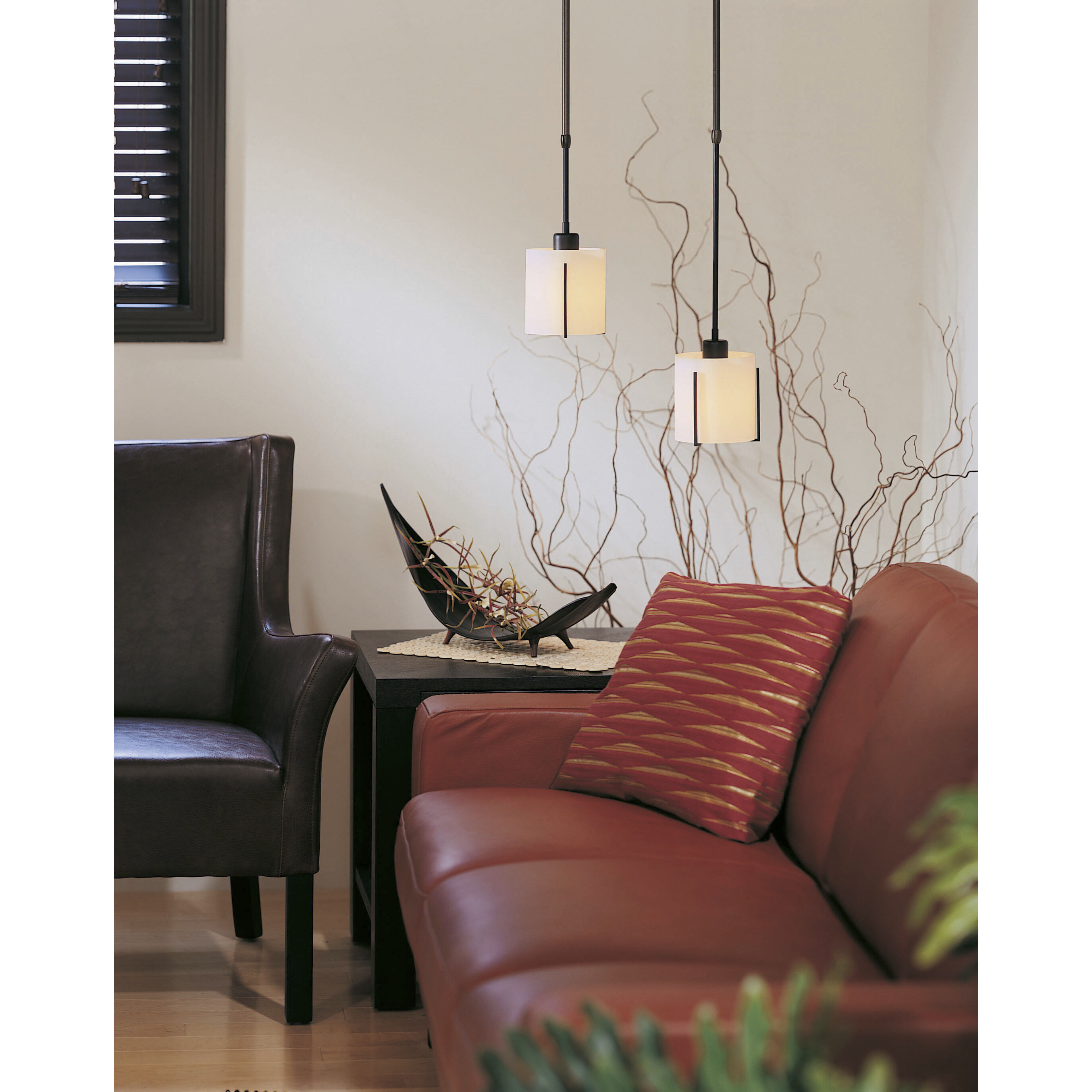 Exos 1 Light 6 inch Black Mini Pendant Ceiling Light, Small