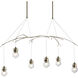 Kiwi 6 Light 36.8 inch Soft Gold Pendant Ceiling Light, Standard