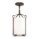 Bow 1 Light 9.8 inch Bronze Semi-Flush Ceiling Light in Opal