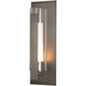 Vertical Bar 1 Light 23.5 inch Coastal Dark Smoke Outdoor Sconce, Large