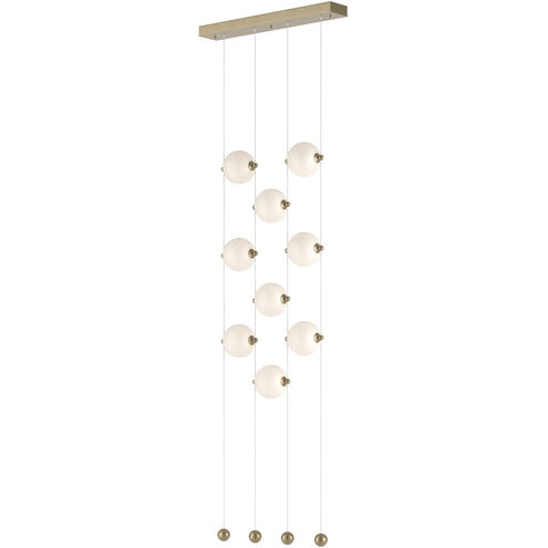 Abacus LED 22.3 inch Soft Gold Ceiling-to-Floor Pendant Ceiling Light in Opal