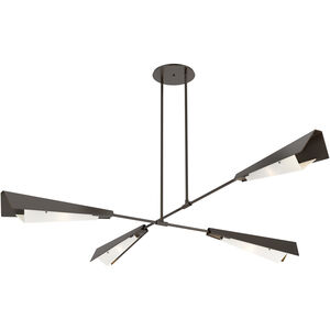 Vertex 4 Light 92 inch Oil Rubbed Bronze and Oil Rubbed Bronze Pendant/Semi-Flush Ceiling Light, Large