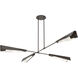 Vertex 4 Light 92 inch Oil Rubbed Bronze and Oil Rubbed Bronze Pendant/Semi-Flush Ceiling Light, Large