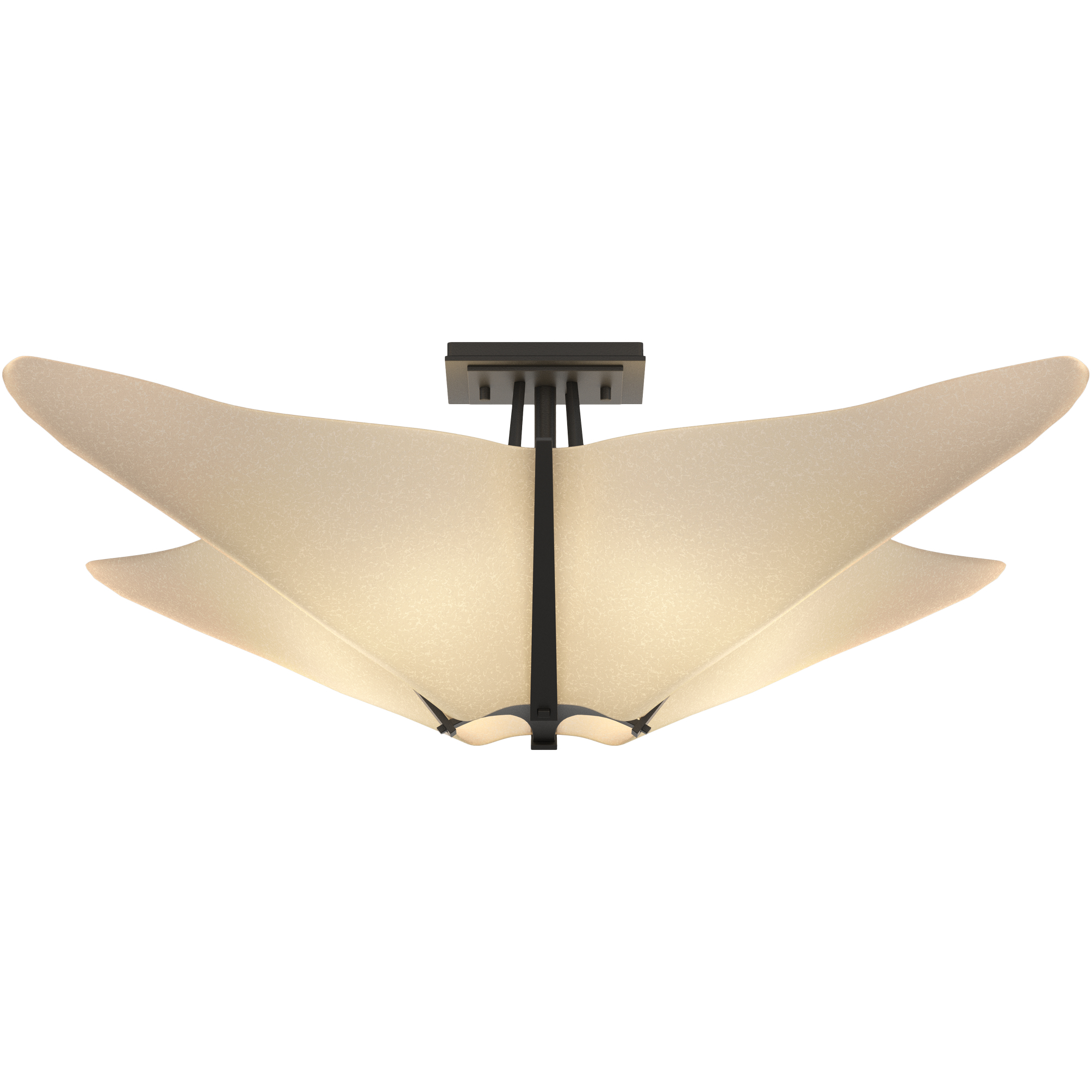 Kirigami 4 Light 22.5 inch Black Semi-Flush Ceiling Light