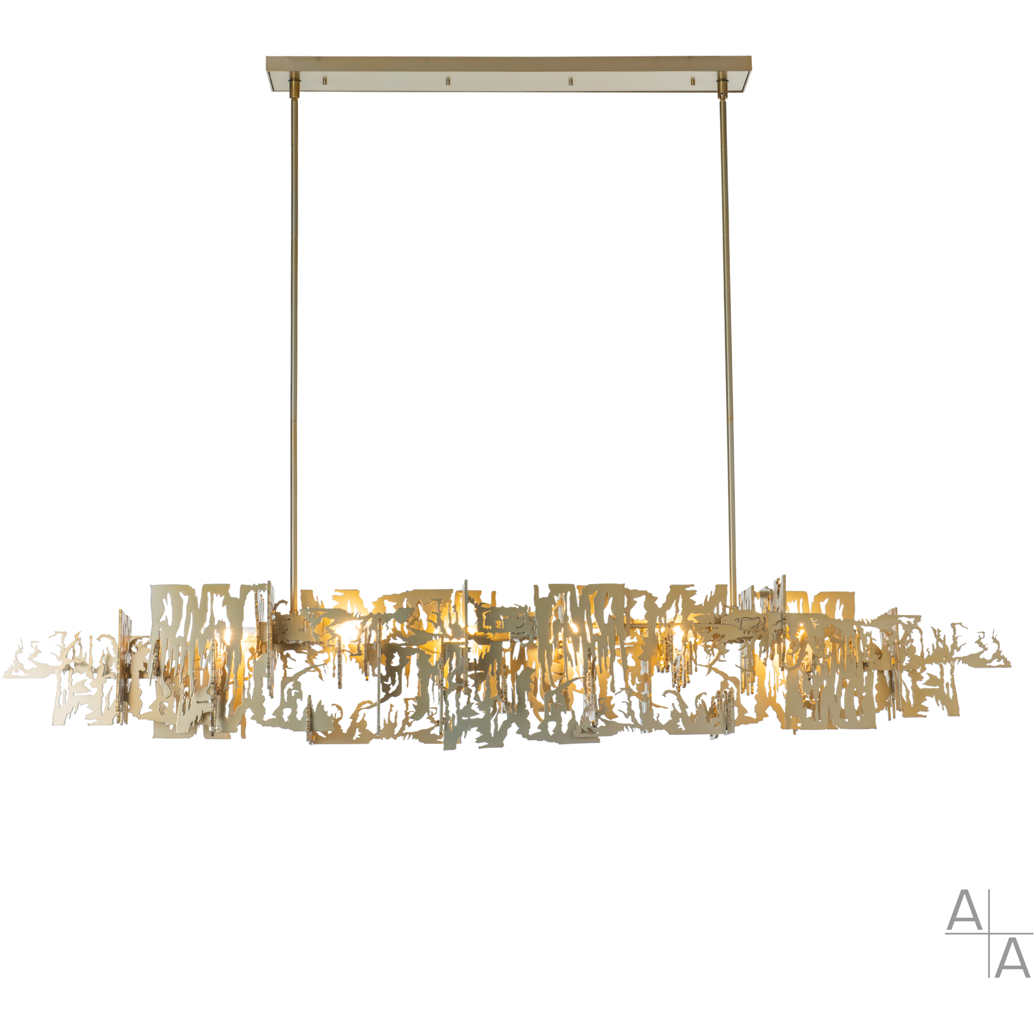 Brutus 6 Light 63 inch Modern Brass Pendant Ceiling Light, Large - Open Box