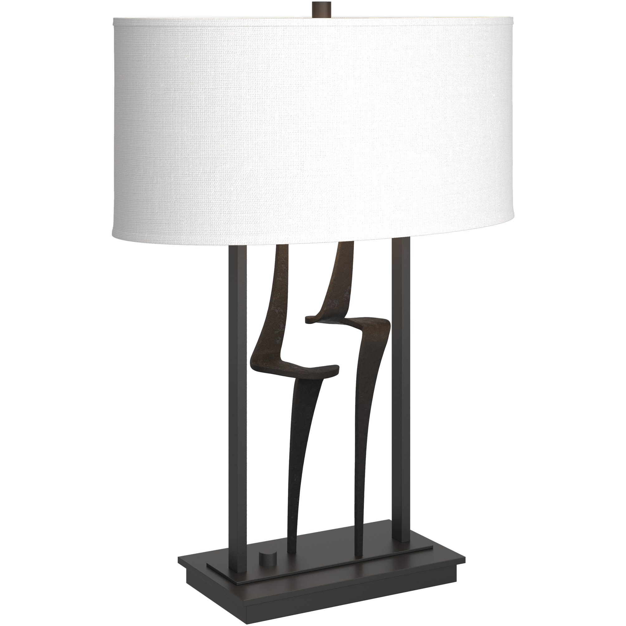 Antasia 24.7 inch 100 watt Black Table Lamp Portable Light in Natural Anna