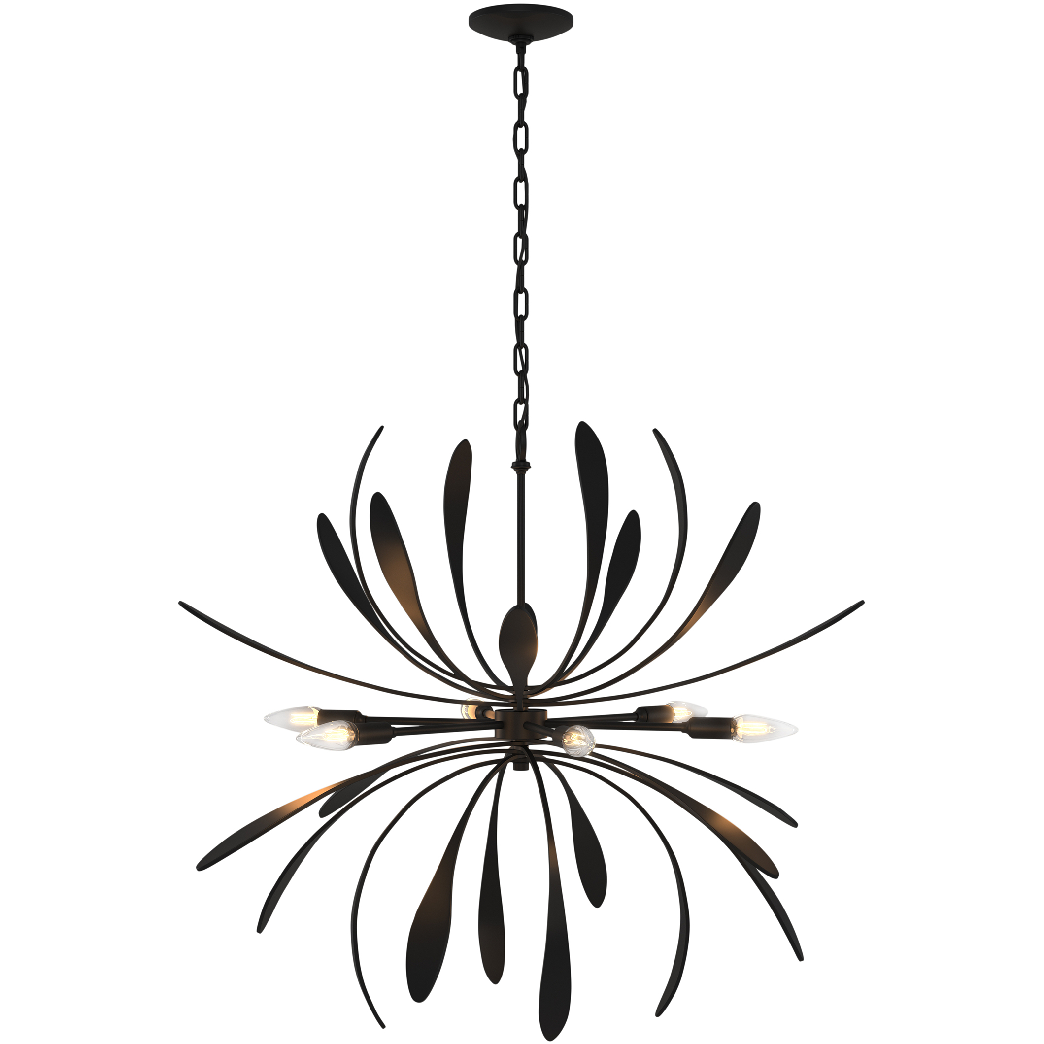 Dahlia 6 Light 32.7 inch Black Chandelier Ceiling Light